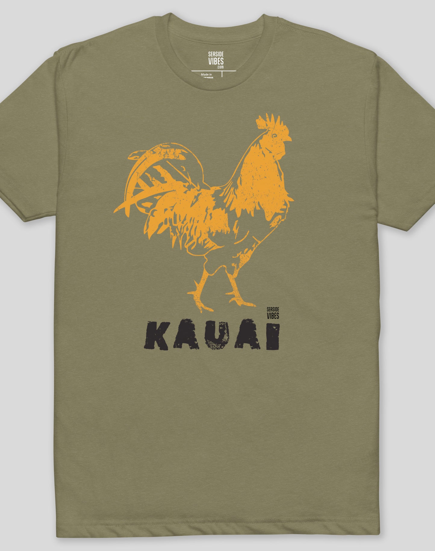 Kauai Locals Only Tee - Cotton Blend | Military Green