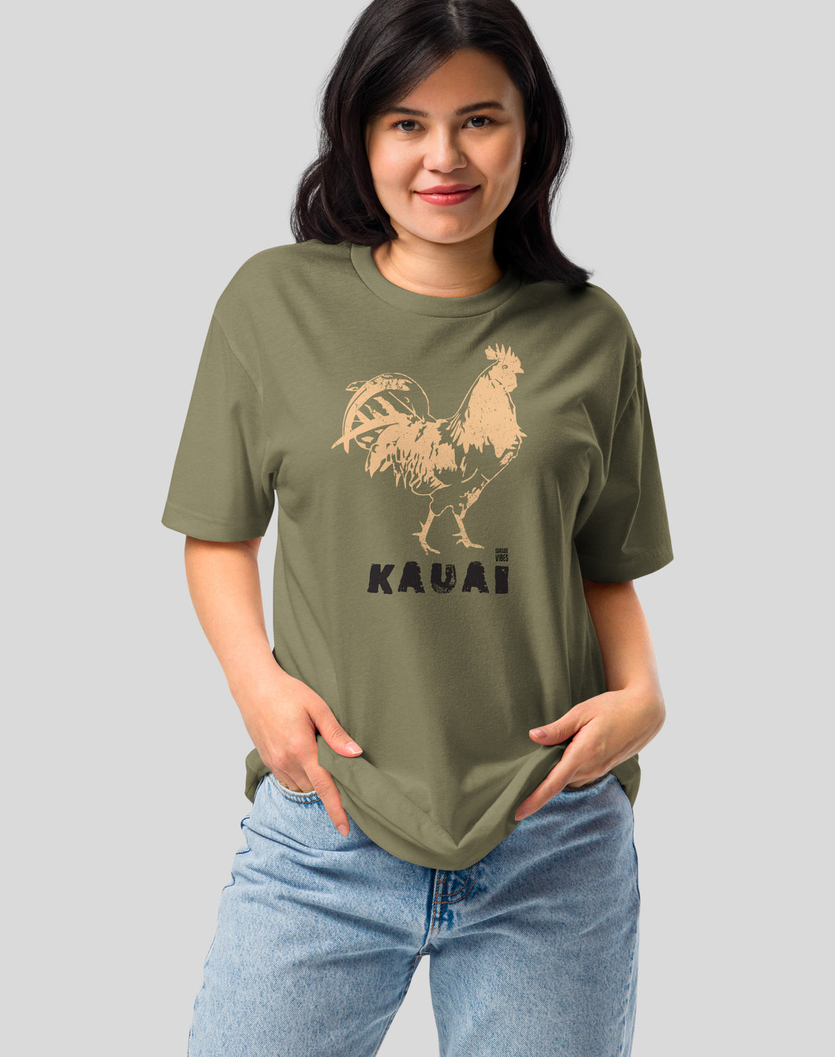 Kauai Locals Only Tee - Cotton Blend | Military Green