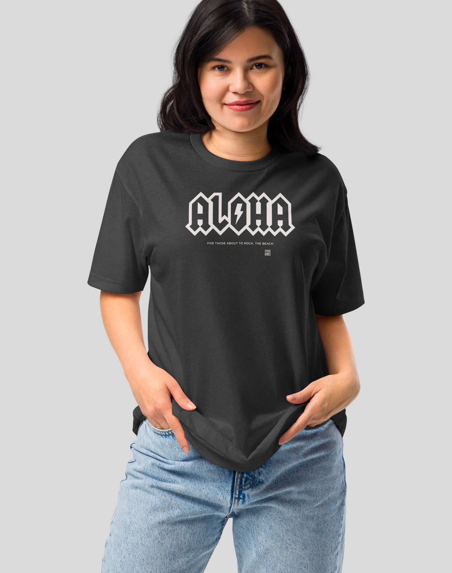 Hawaii Aloha Rocks Tee - Cotton Blend | Charcoal