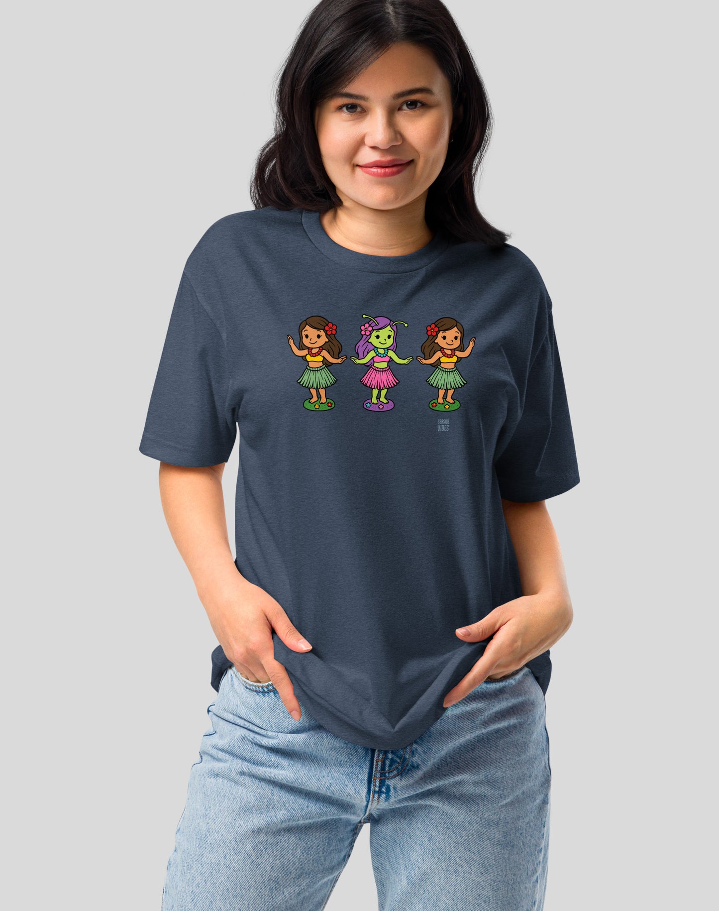 Hawaii Area 808 Hula Tee - Cotton Blend | Midnight Navy