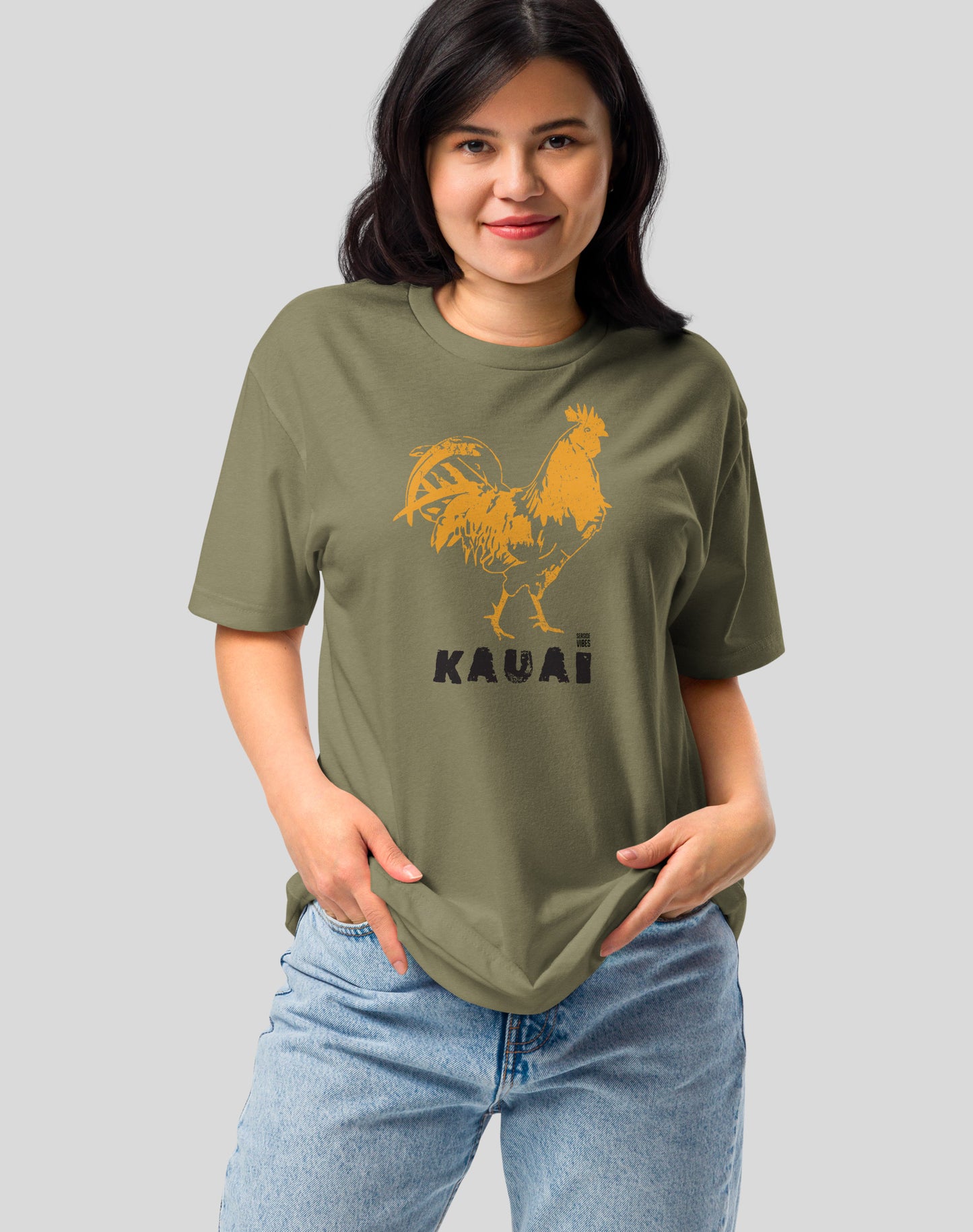 Kauai Locals Only Tee - Cotton Blend | Military Green