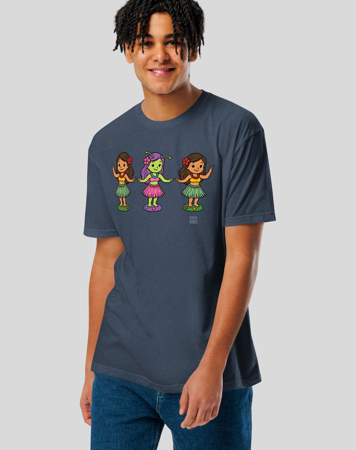 Hawaii Area 808 Hula Tee - Cotton Blend | Midnight Navy