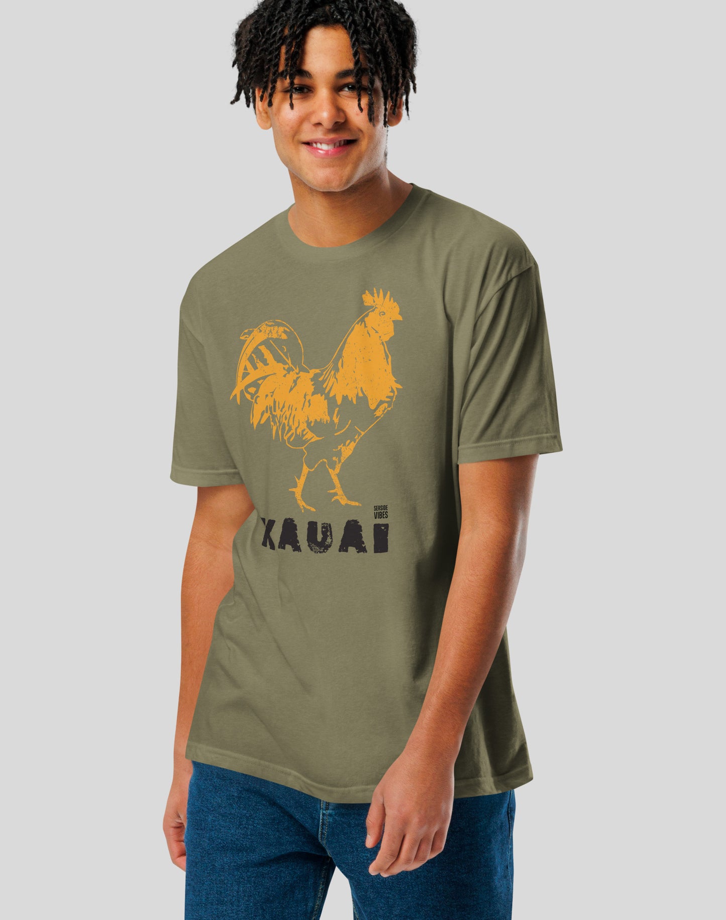 Kauai Locals Only Tee - Cotton Blend | Military Green