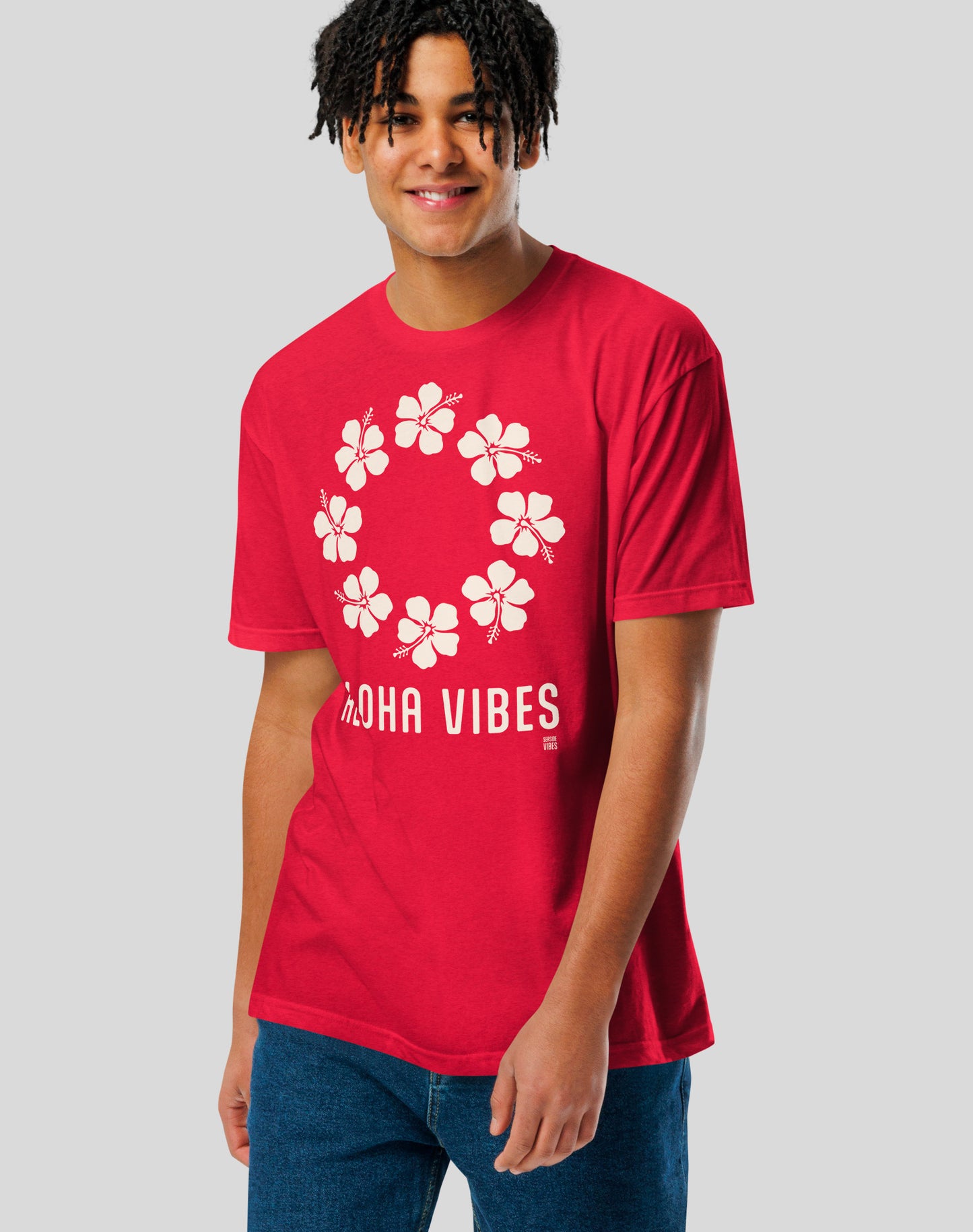 Hawaii Aloha Vibes Tee - Cotton Blend | Red
