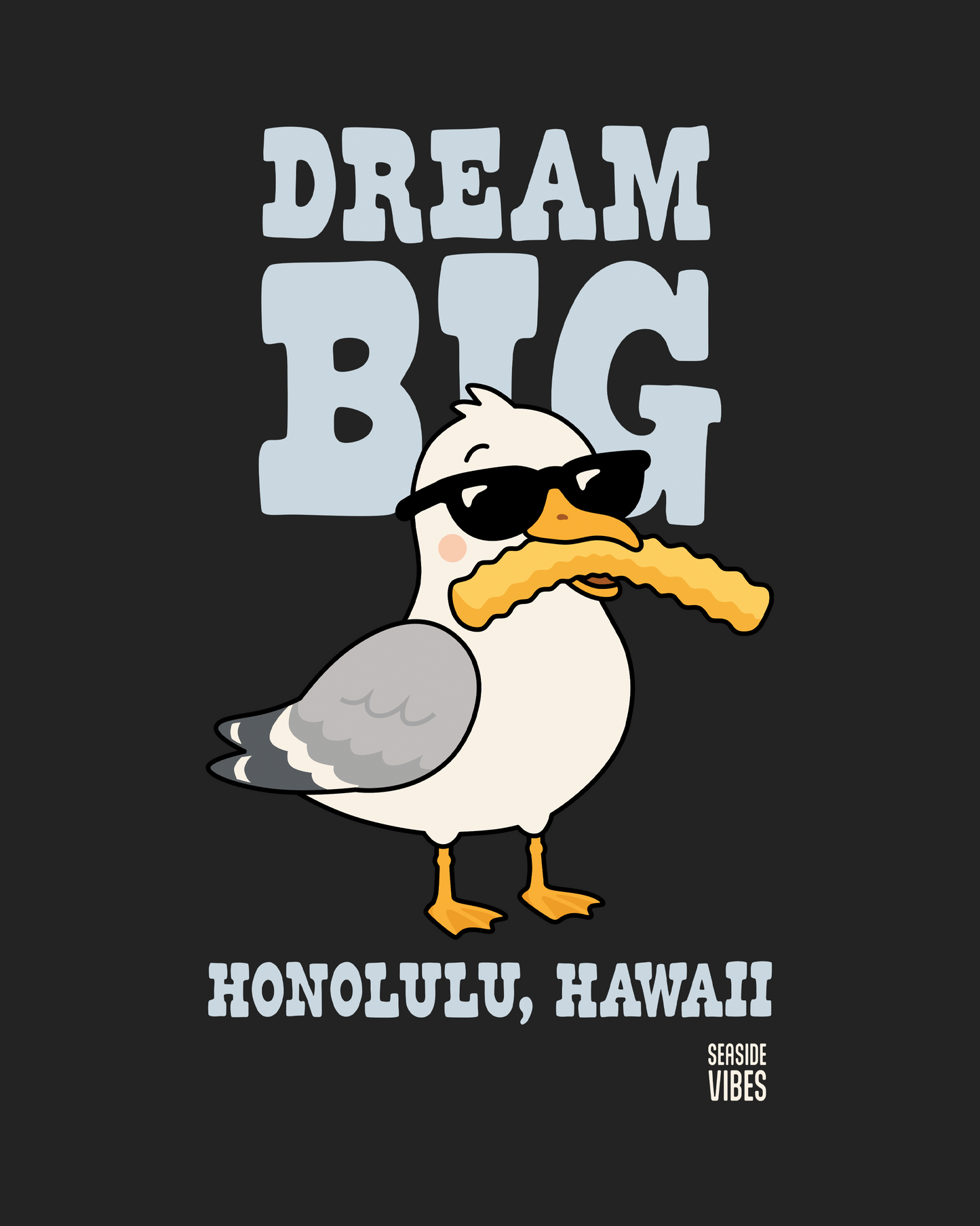 Dream Big Honolulu Hawaii Onesie | Dark Grey Heather