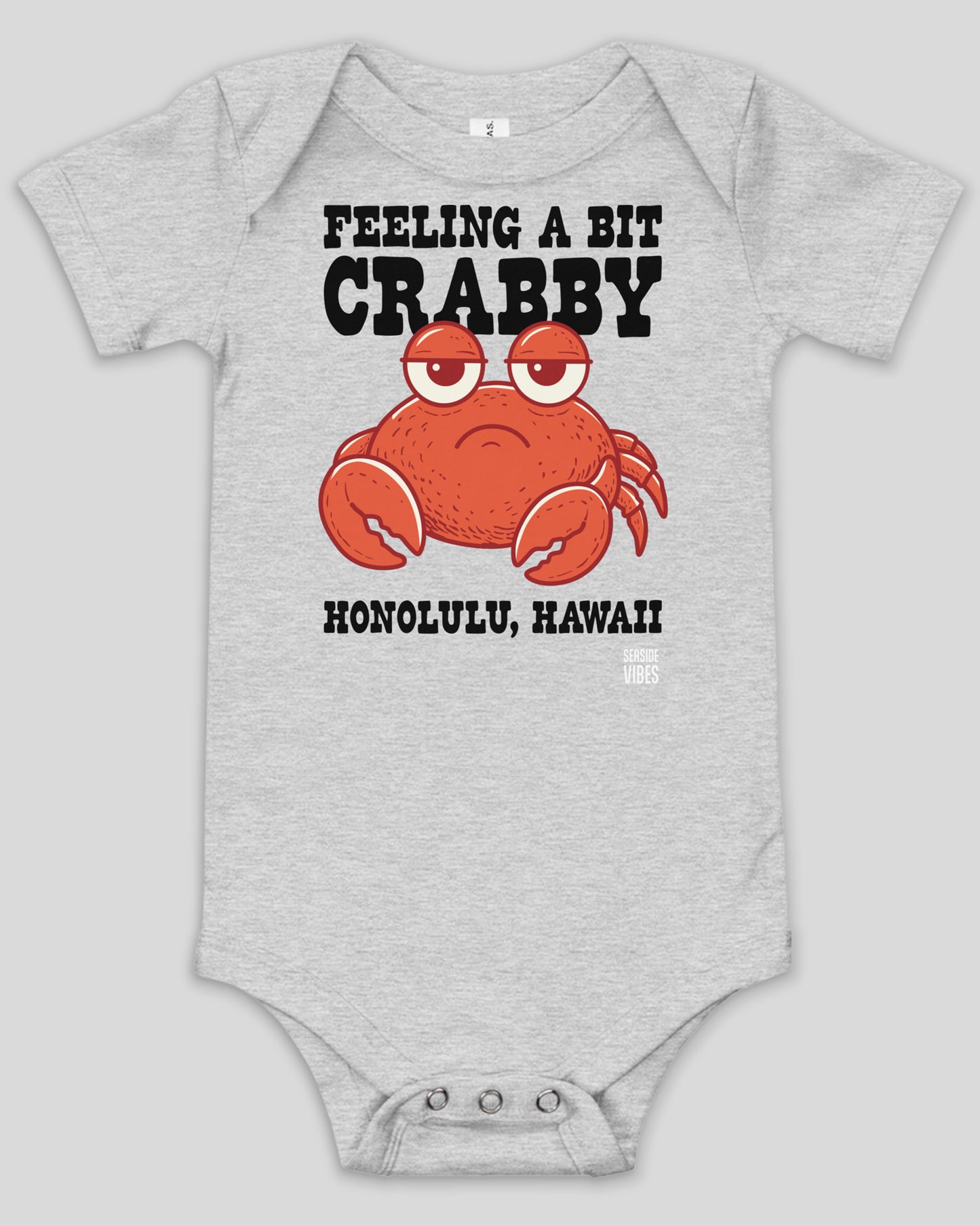 Feeling a Bit Crabby Honolulu Hawaii Onesie | Athletic Heather