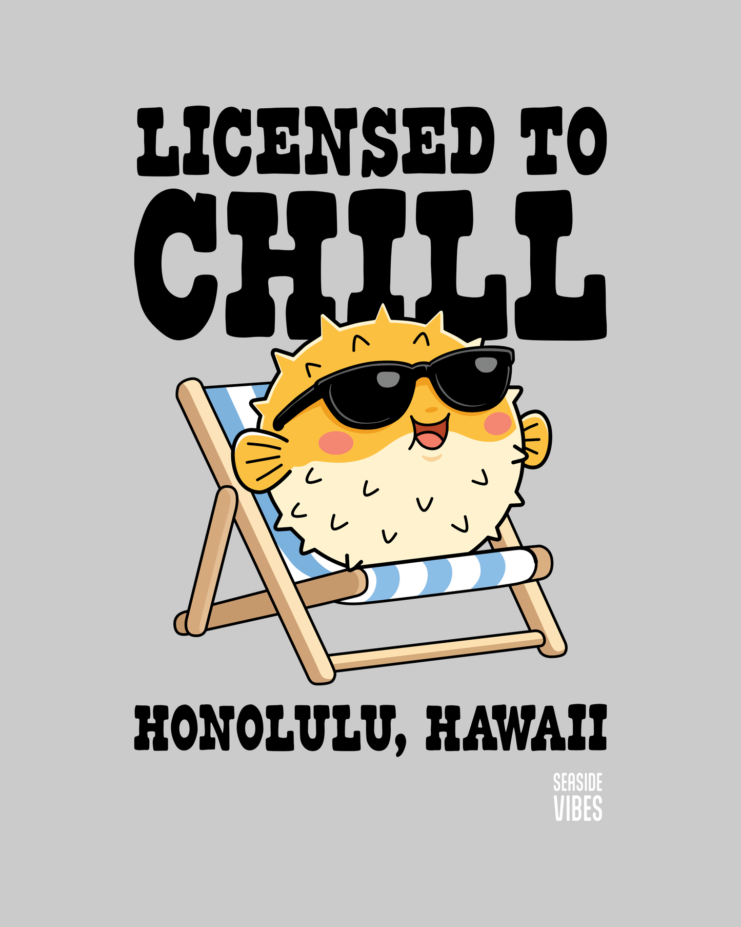 Licensed to Chill Honolulu Hawaii Onesie | Athletic Heather