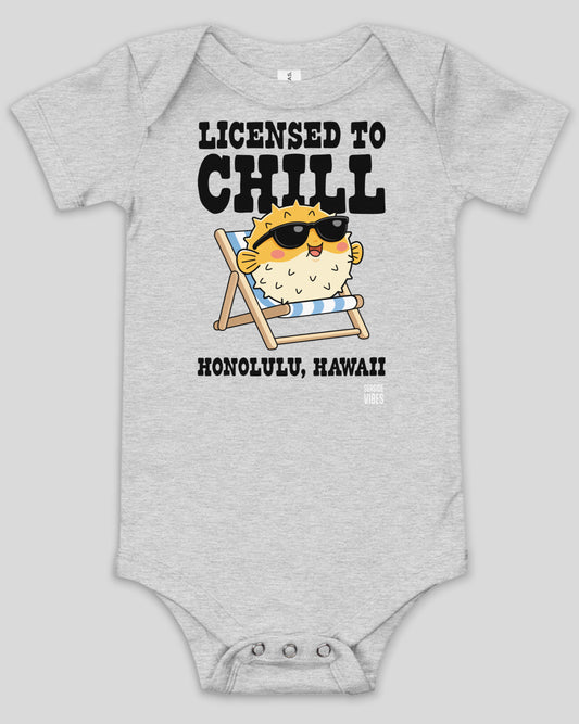 Licensed to Chill Honolulu Hawaii Onesie | Athletic Heather