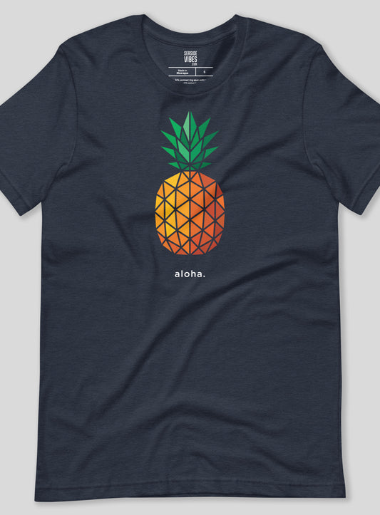 Unisex: Pineapple AF Tee - Heather Navy