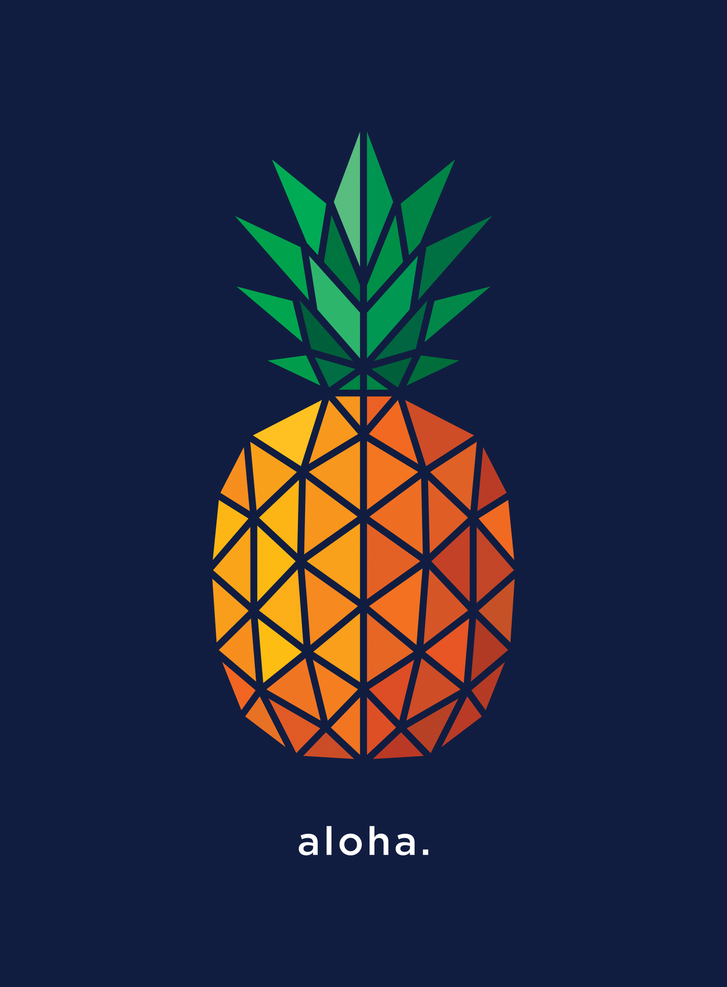 V-Neck: Pineapple AF Tee - Heather Navy