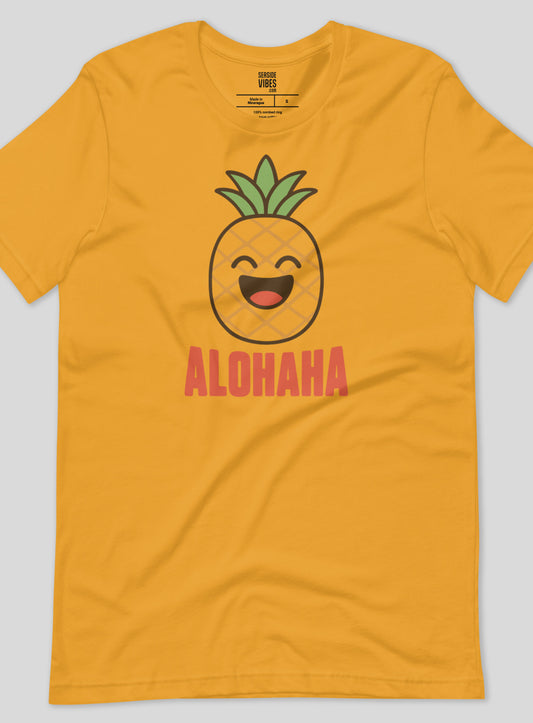 Unisex: ALOHAHA Tee - Mustard