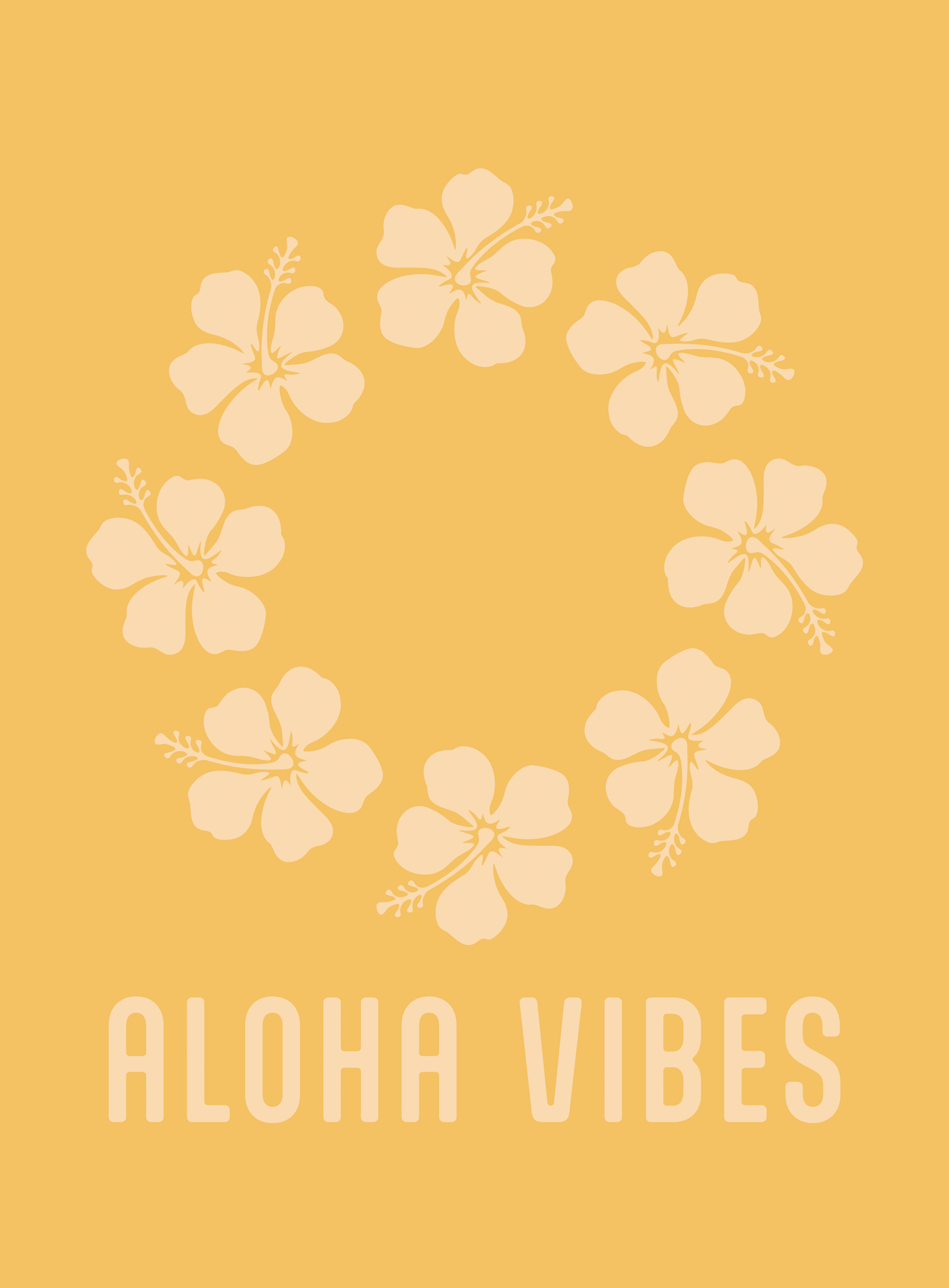 Unisex: Aloha Vibes Tee - Heather Yellow Gold