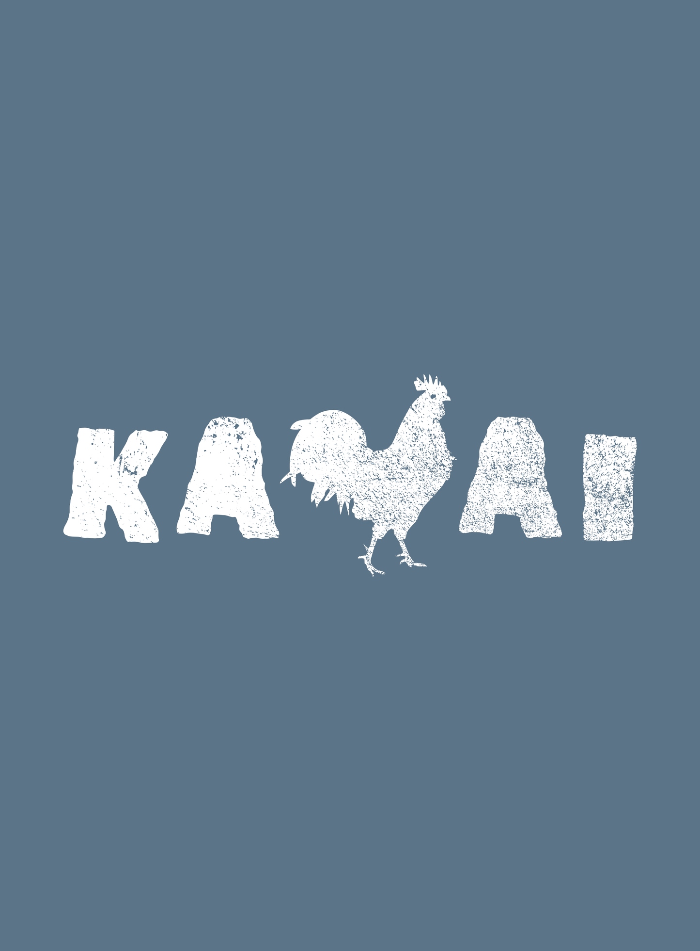 V-Neck: Kauai Rooster Tee - Heather Slate