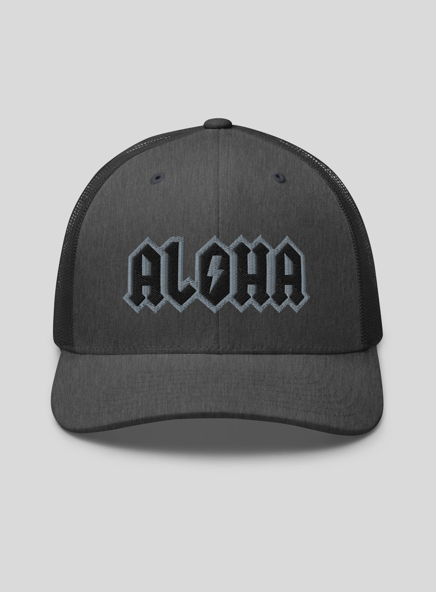 Aloha Rocks Trucker Hat - Dark Heather Gray