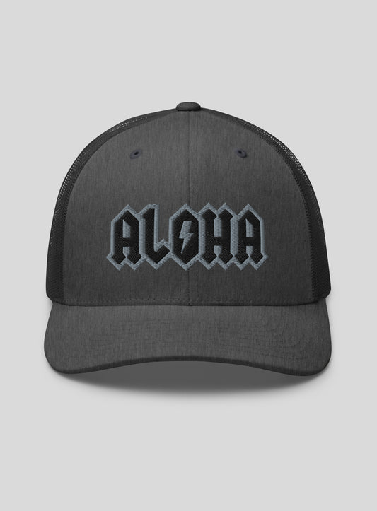 Aloha Rocks Trucker Hat - Dark Heather Gray