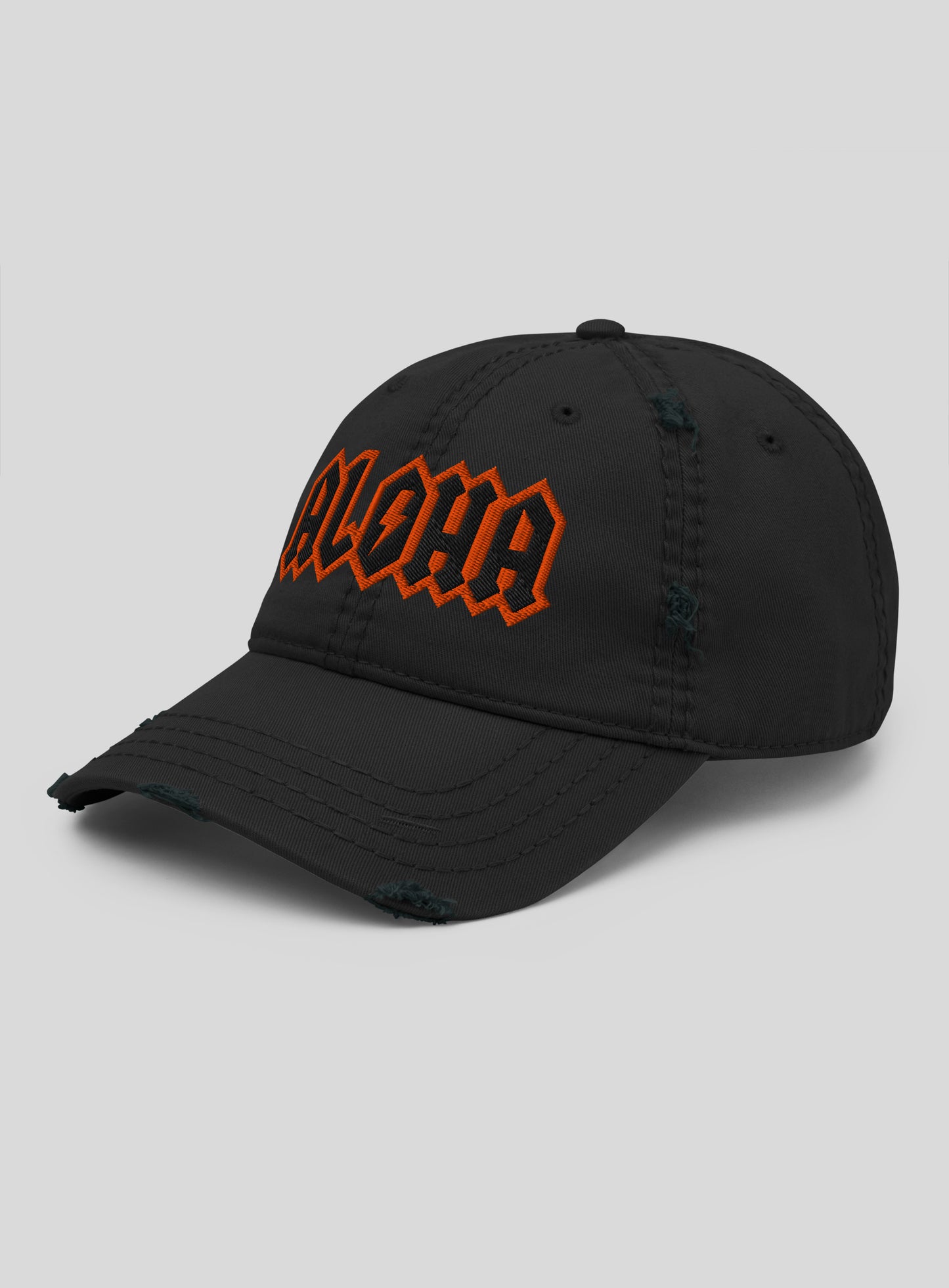 Aloha Rocks Distressed Dad Hat - Black