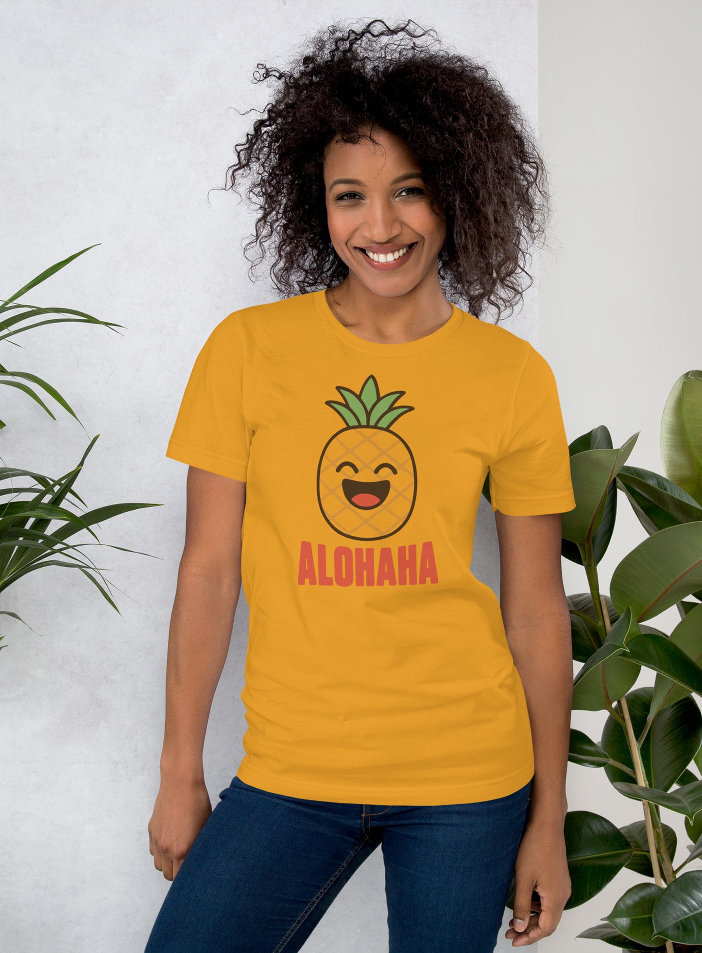 Unisex: ALOHAHA Tee - Mustard