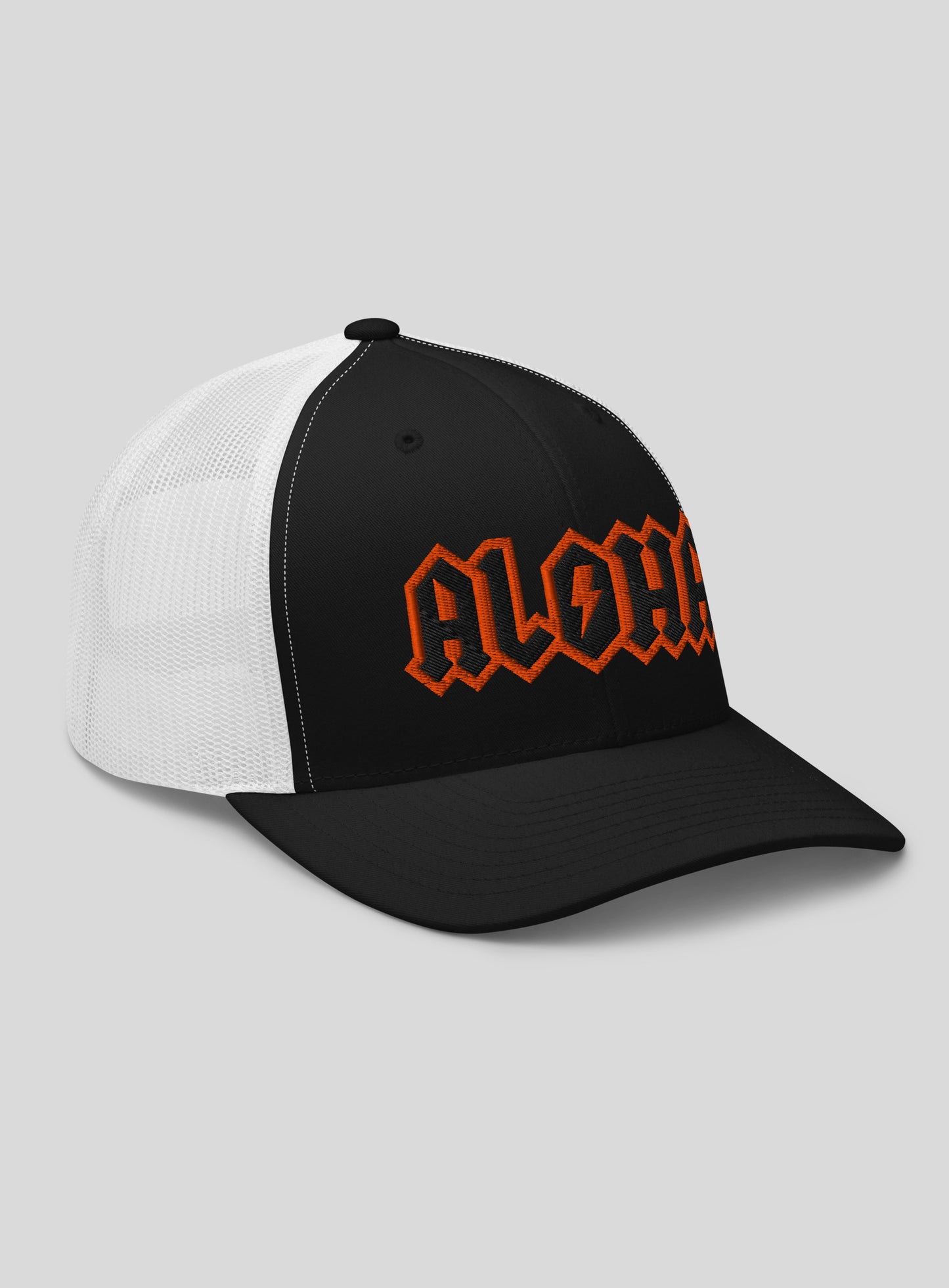 Aloha Rocks Trucker Hat - Black / White