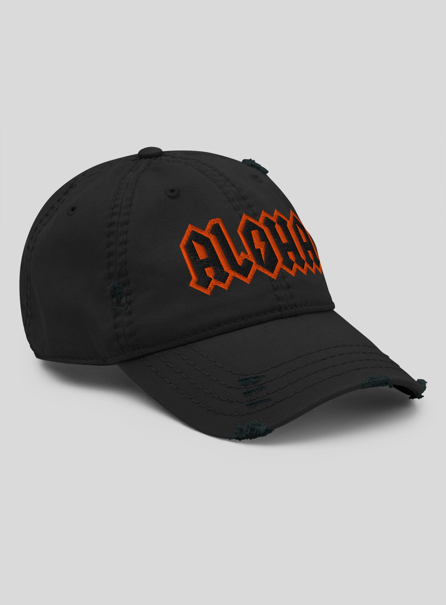 Aloha Rocks Distressed Dad Hat - Black