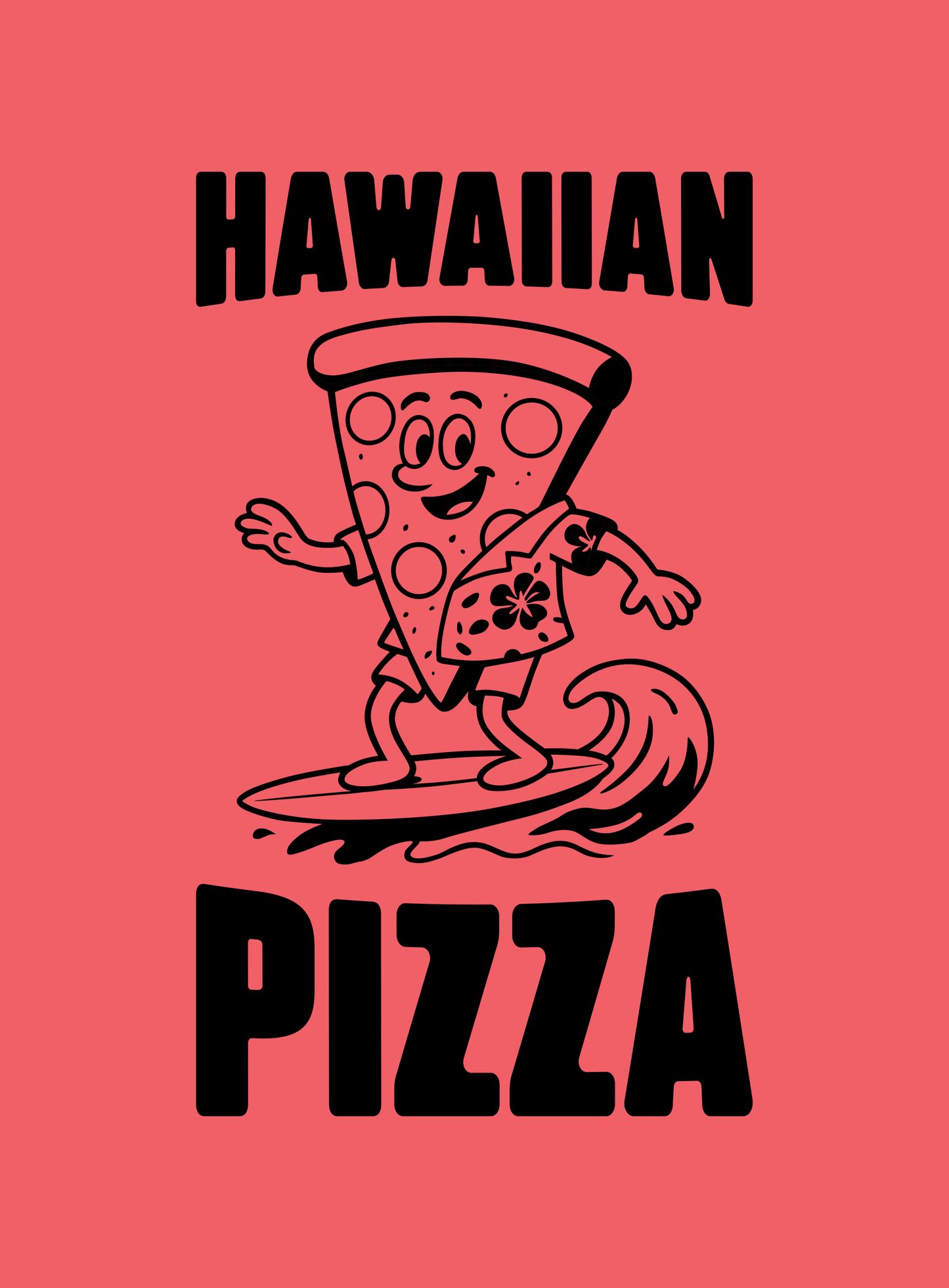 Unisex: Hawaiian Pizza Tee - Heather Red