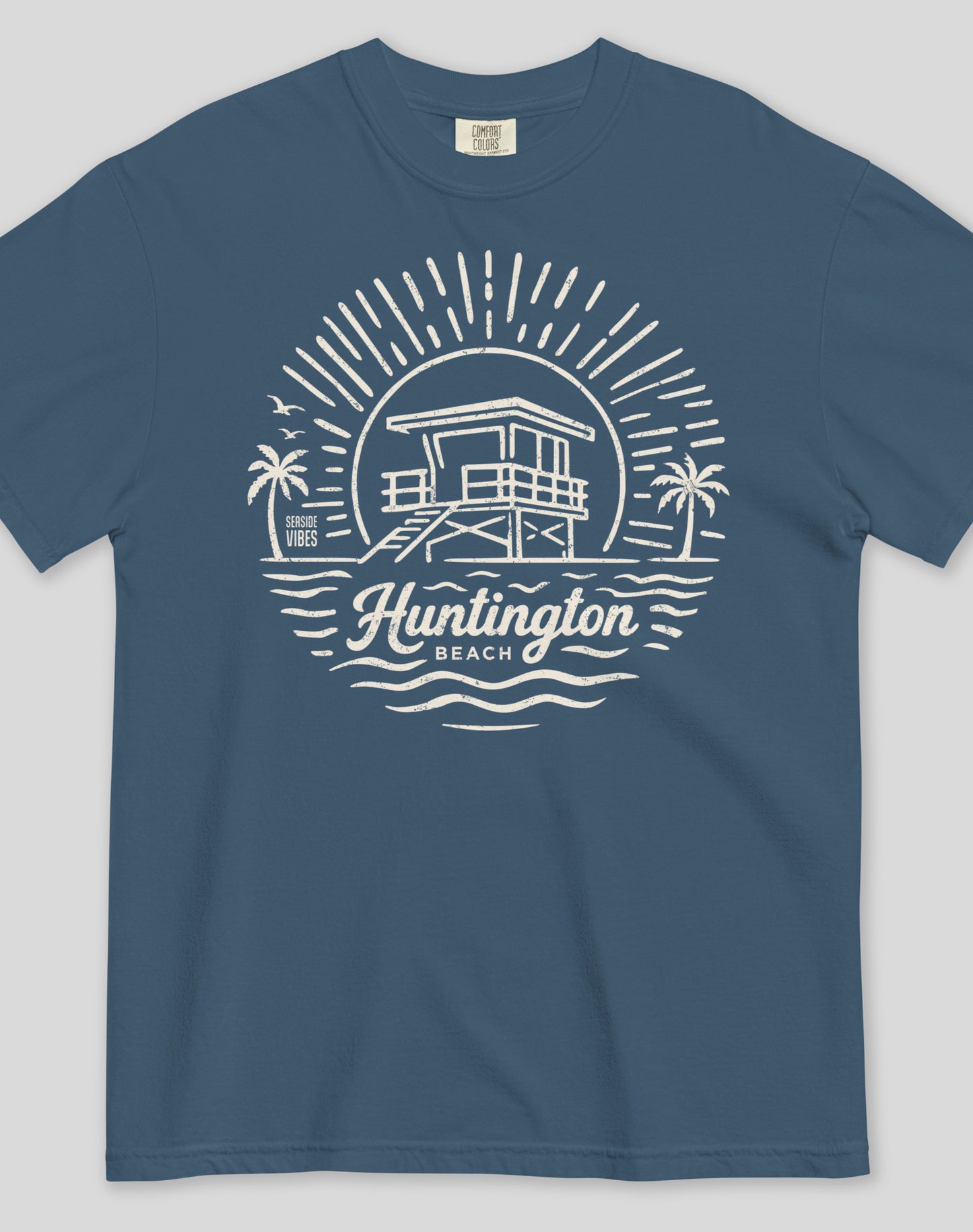 Unisex: Huntington Beach Sunrise Session Tee - 100% Cotton | Midnight