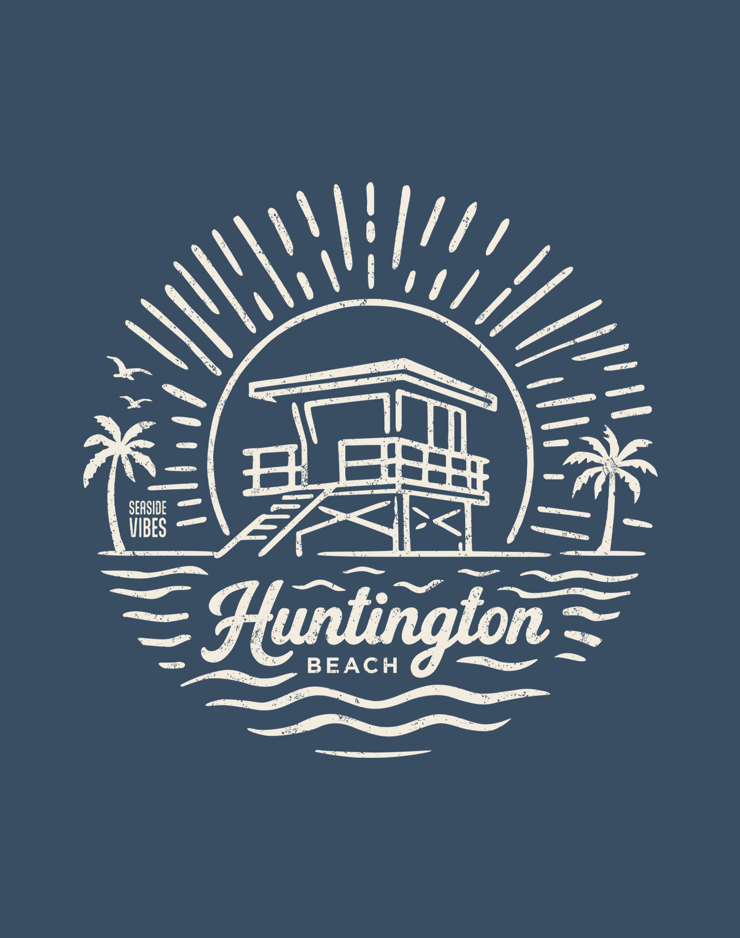 Unisex: Huntington Beach Sunrise Session Tee - 100% Cotton | Midnight