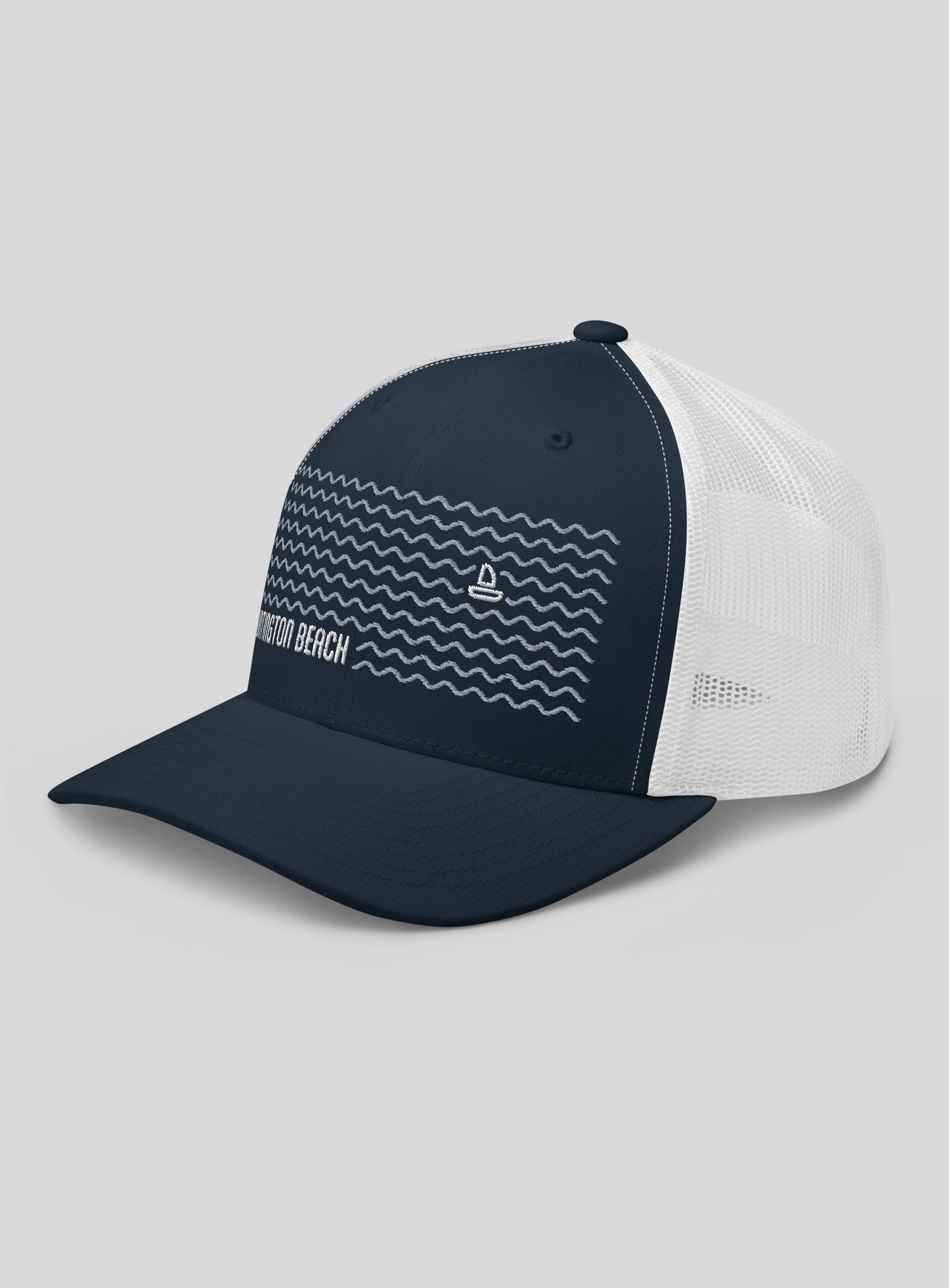 Huntington Beach Dreamin' Trucker Hat - Navy/White
