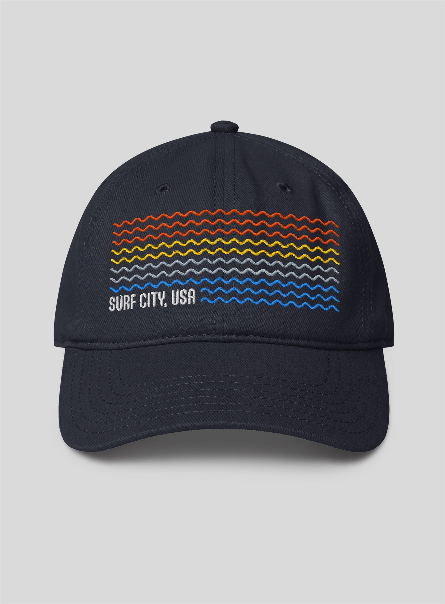 Surf City USA Sunset Low Profile Hat - Dark Navy