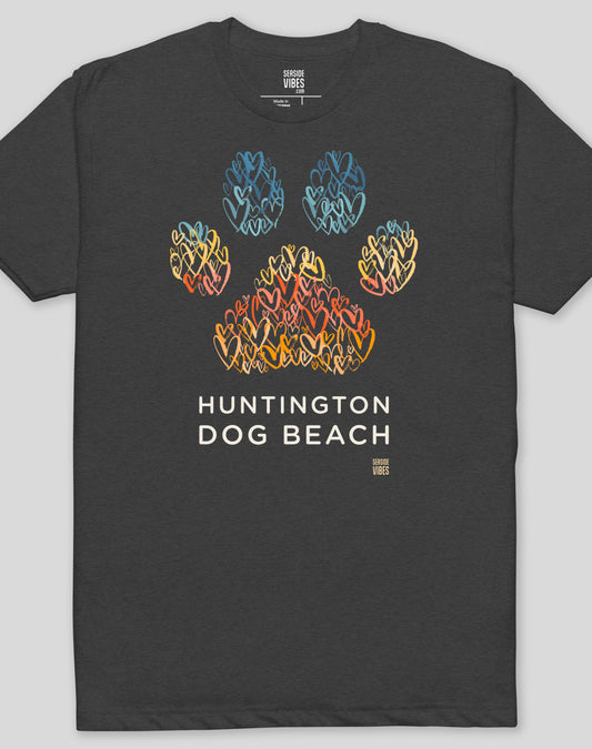 Huntington Dog Beach Tee - Cotton Blend | Charcoal