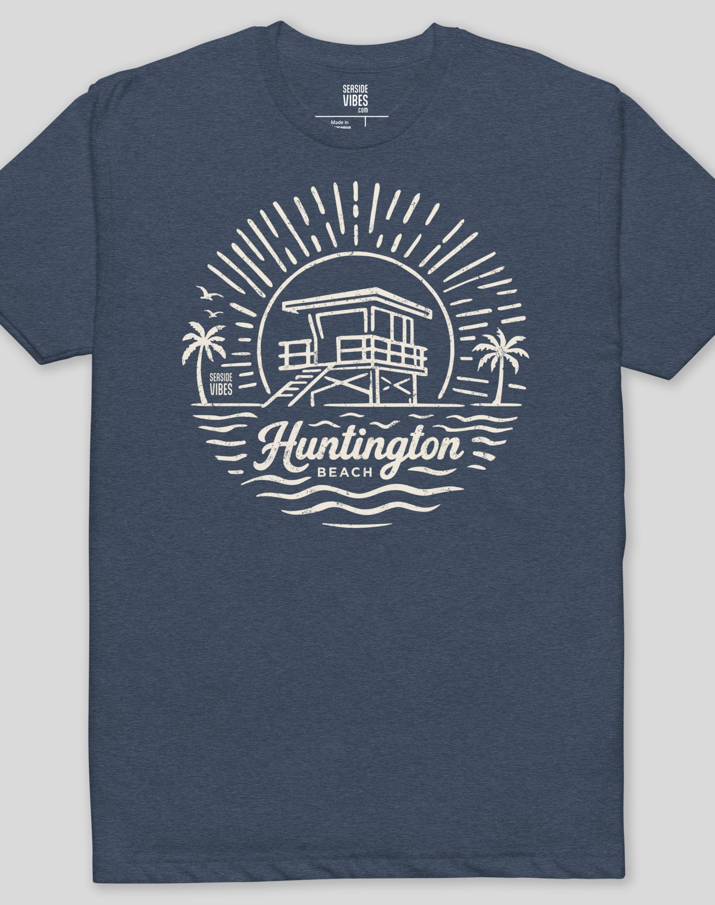 Huntington Beach Sunrise Session Tee - Cotton Blend | Midnight Navy