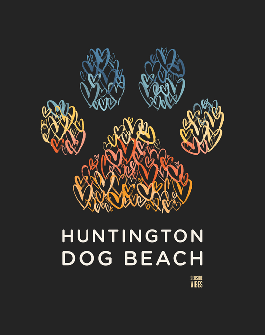 Huntington Dog Beach Tee - Cotton Blend | Charcoal