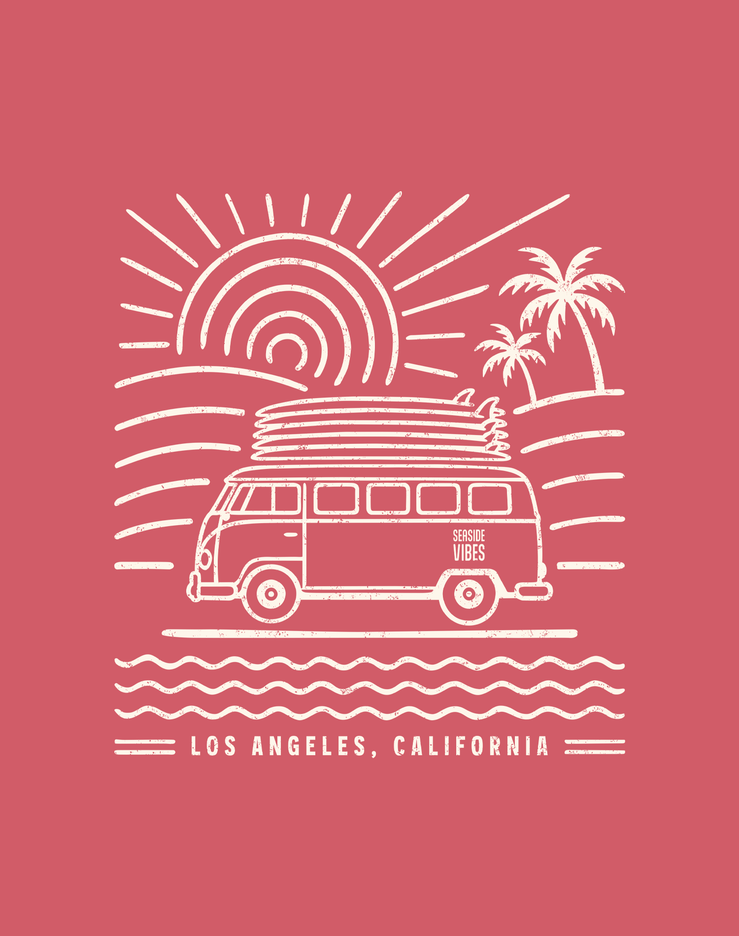 Unisex: Los Angeles Endless Summer Tee - 100% Cotton | Watermelon