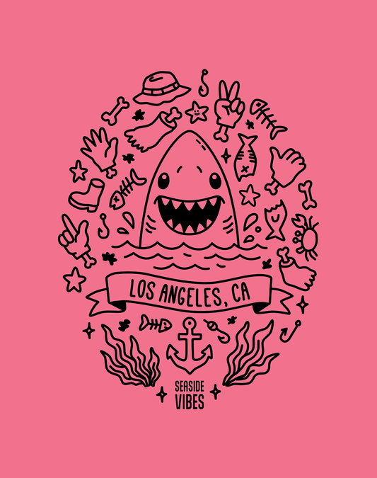 Los Angeles Shark Attack! Tee - Premium 100% Cotton | Crunchberry
