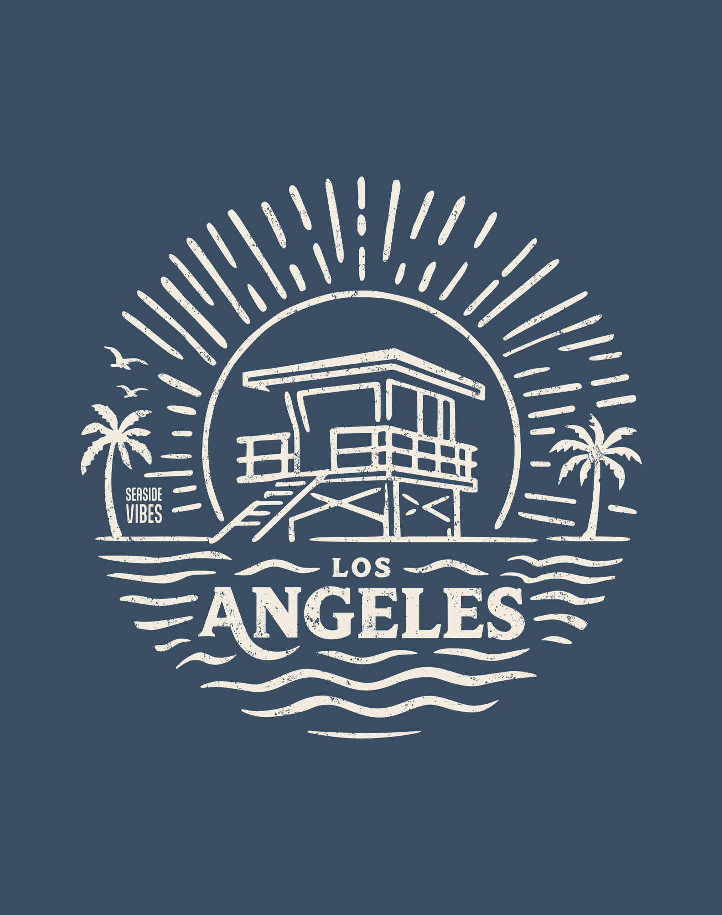 Unisex: Los Angeles Sunrise Session Tee - 100% Cotton | Midnight