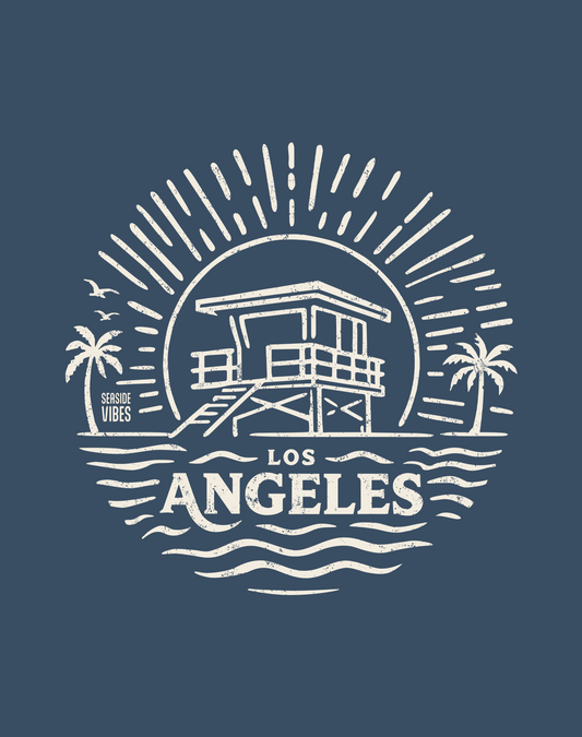 Los Angeles Sunrise Session Tee - Premium 100% Cotton | Midnight