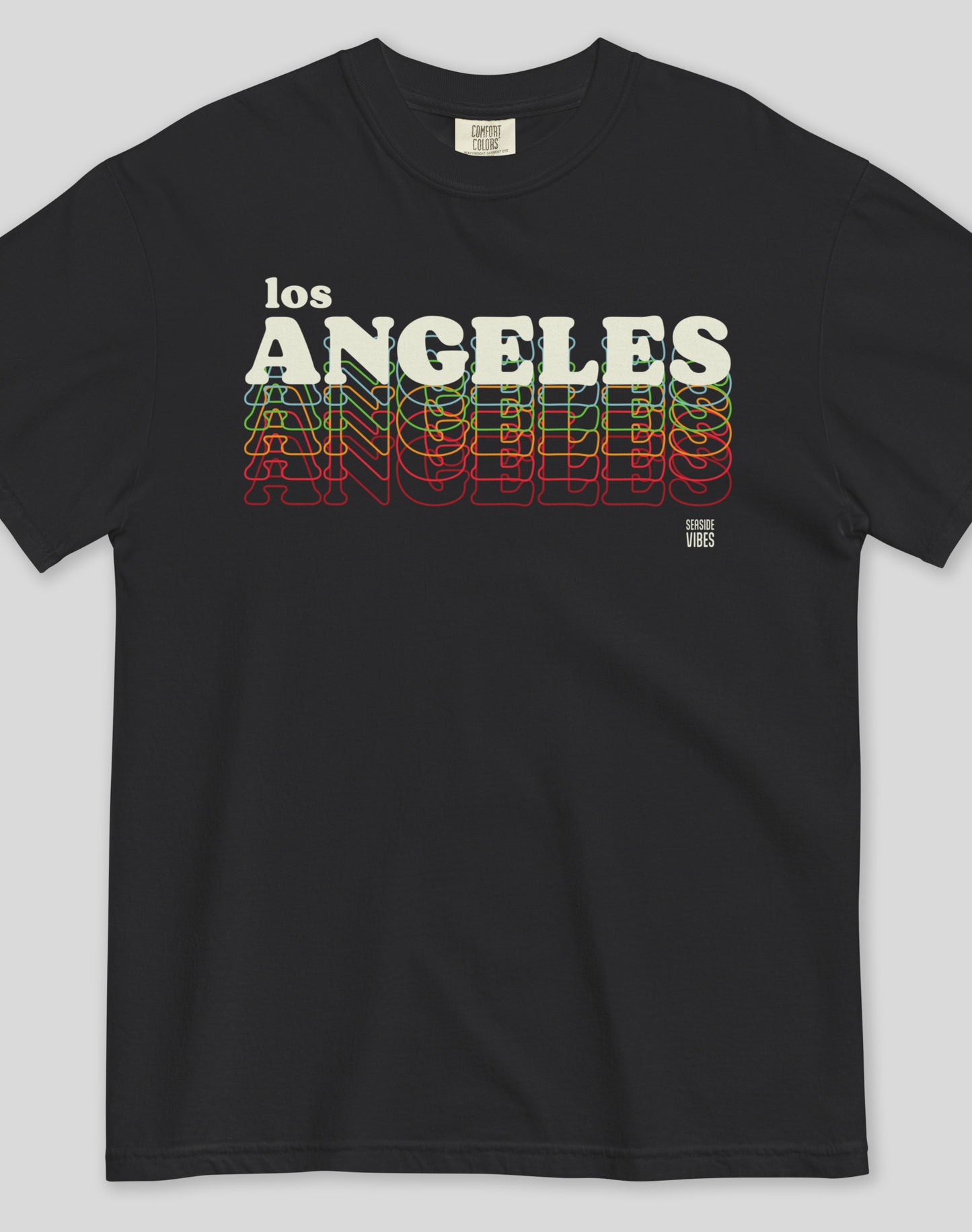 Unisex: Los Angeles Remix Tee - 100% Cotton | Black