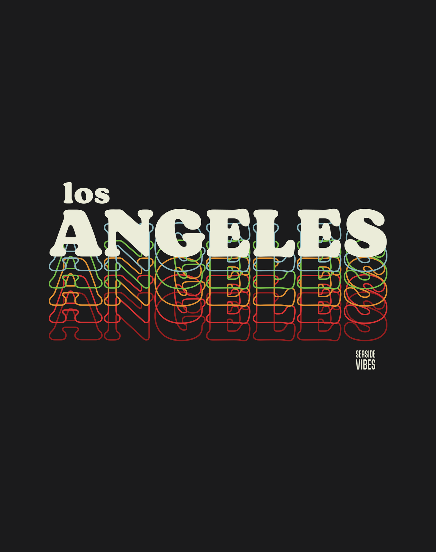 Unisex: Los Angeles Remix Tee - 100% Cotton | Black