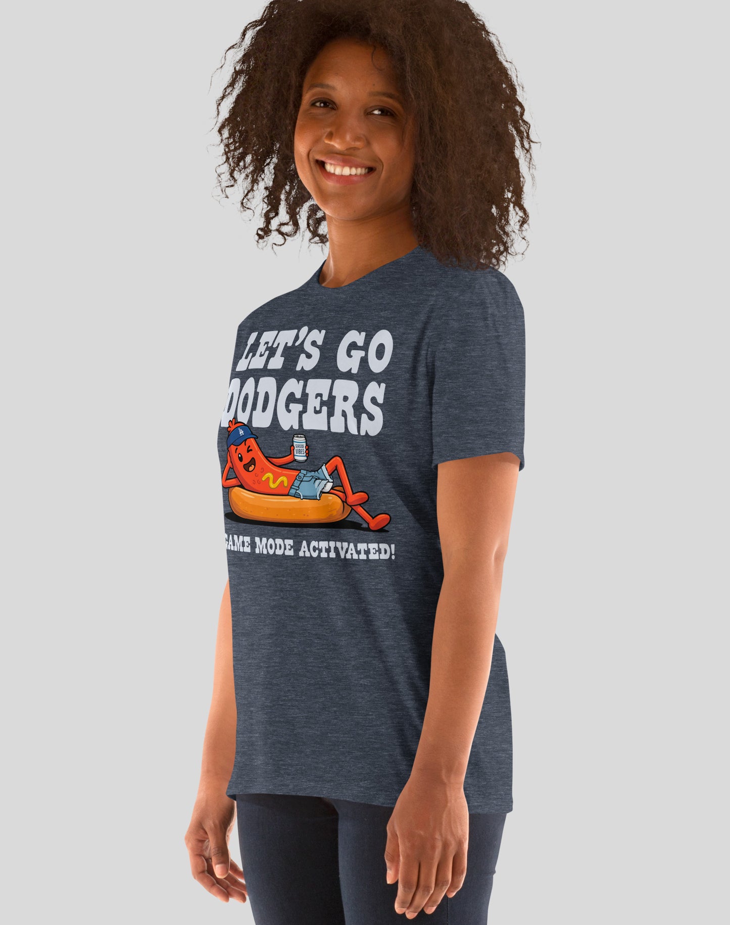 Let's Go Dodgers, Game Mode Activated! Tee - Unisex | Heather Navy