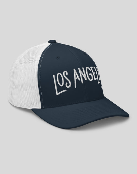 Los Angeles Trucker Hat | Navy/White