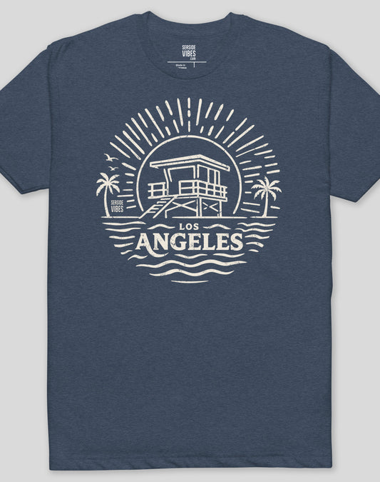 Los Angeles Sunrise Session Tee - Cotton Blend | Midnight Navy