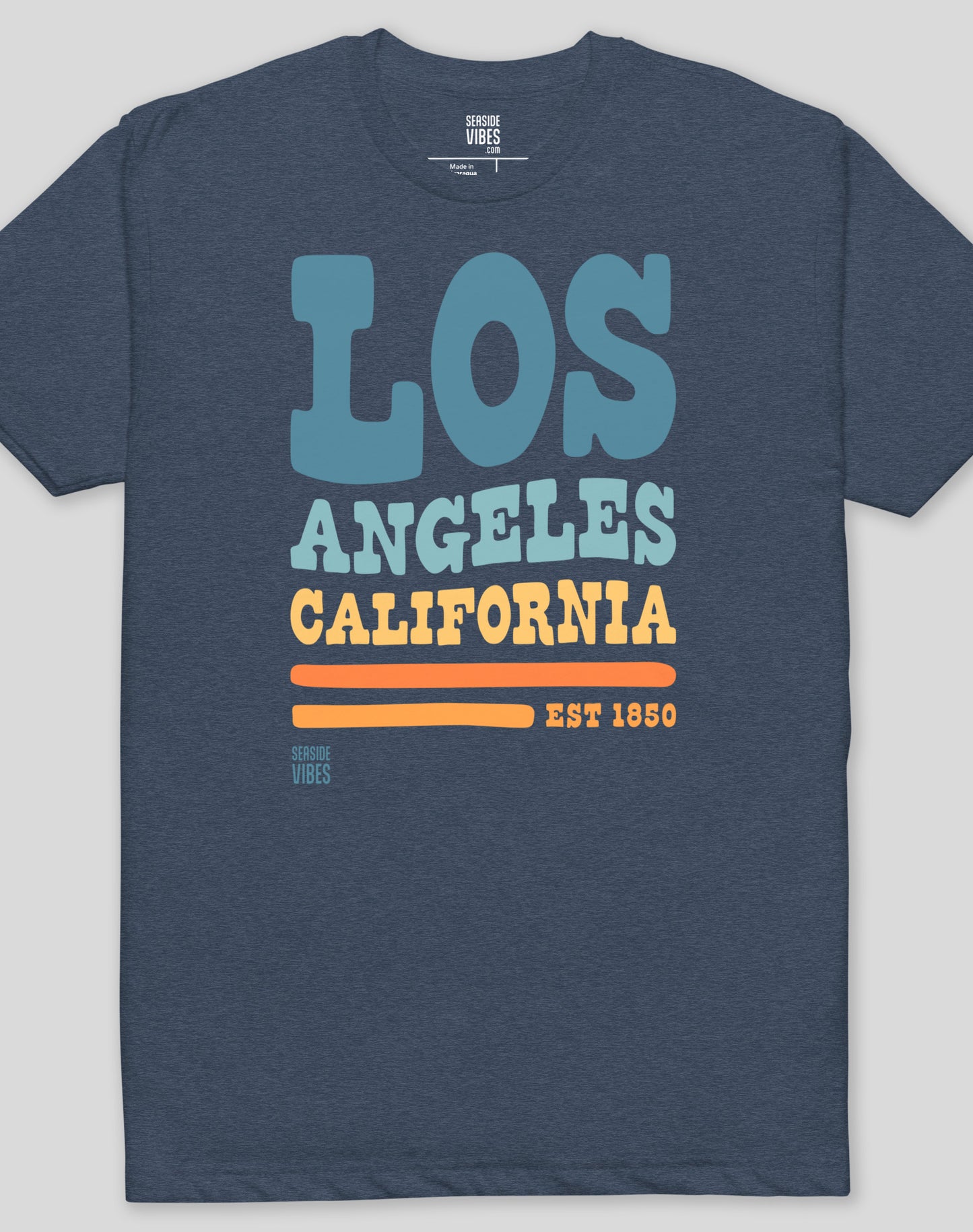 Los Angeles Vibes Tee - Cotton Blend | Midnight Navy