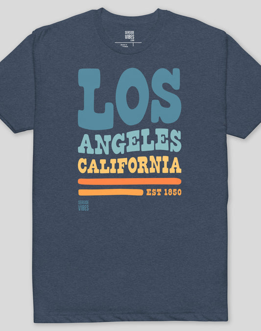 Los Angeles Vibes Tee - Cotton Blend | Midnight Navy