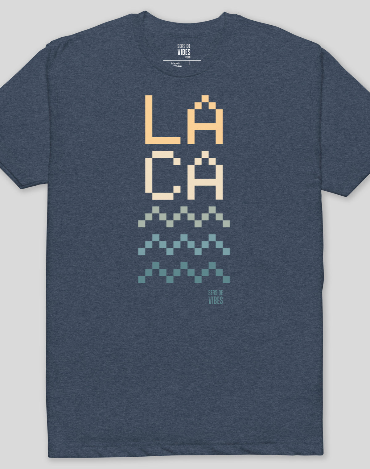 LACA Pixel Tee - Cotton Blend | Midnight Navy