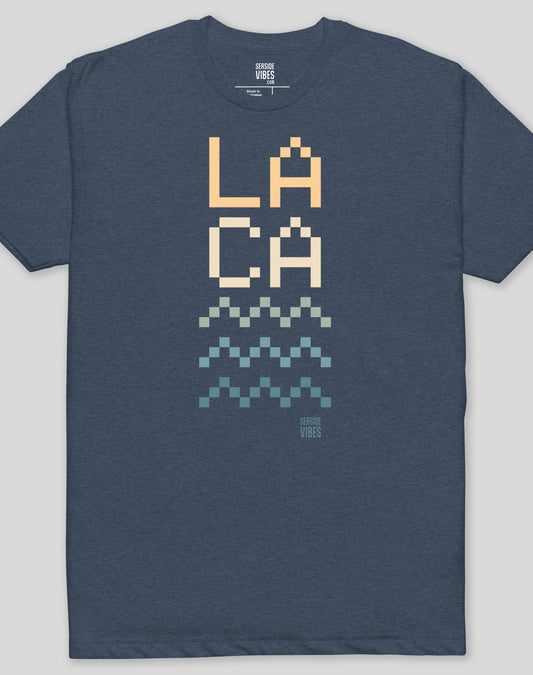 LACA Pixel Tee - Cotton Blend | Midnight Navy