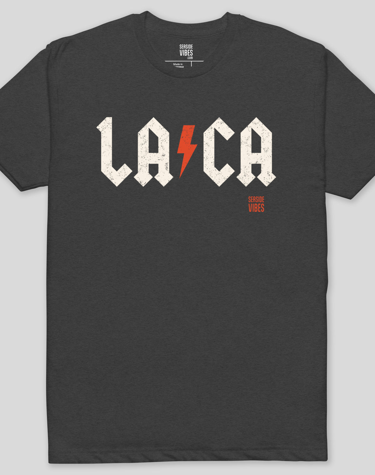 Los Angeles Rocks (LA⚡️CA) Tee - Cotton Blend | Charcoal