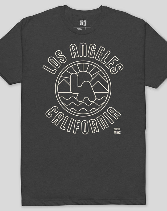 Los Angeles Sunrise Tee - Cotton Blend | Charcoal