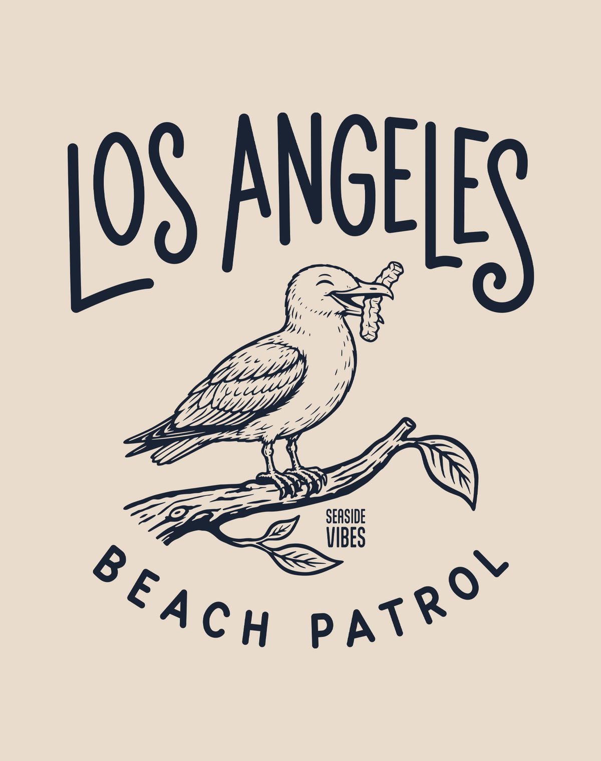 Los Angeles Beach Patrol Seagull Tee - Cotton Blend | Sand