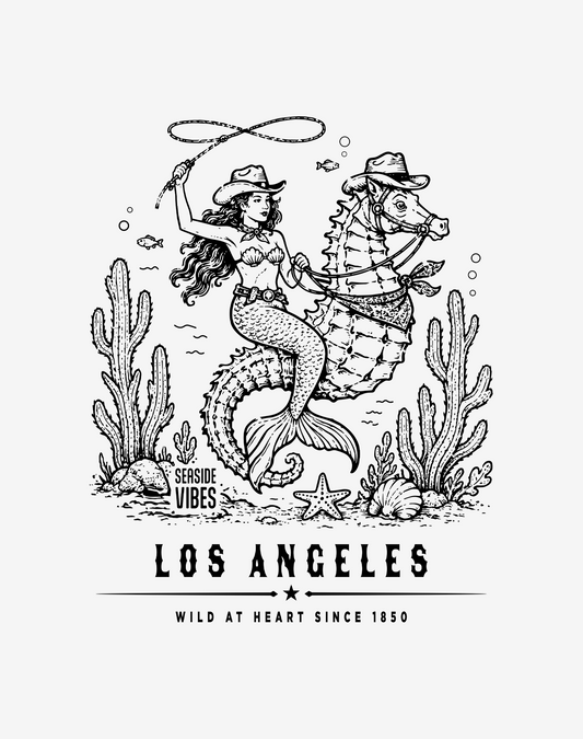 Los Angeles Wild at Heart Since 1850 Tee - Cotton Blend | White