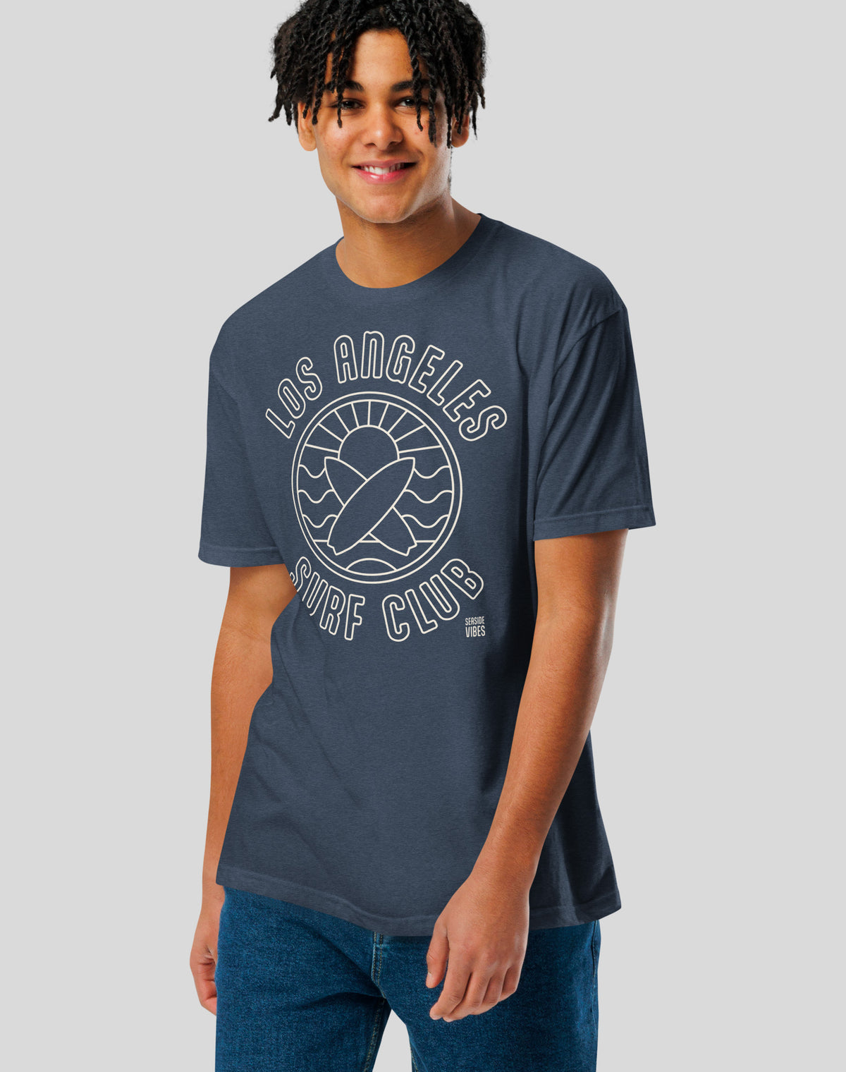 Los Angeles Surf Club Tee - Cotton Blend | Midnight Navy