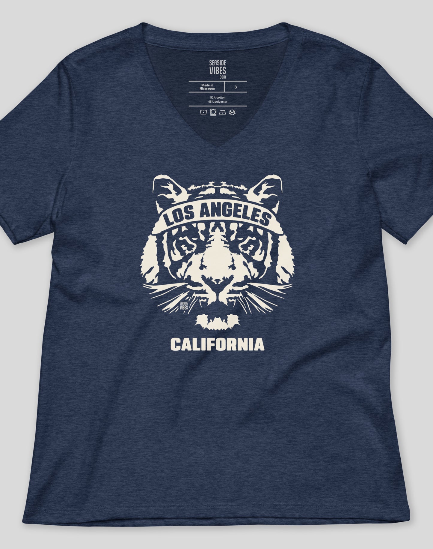 V-Neck: Los Angeles Ambush Tee - Heather Navy